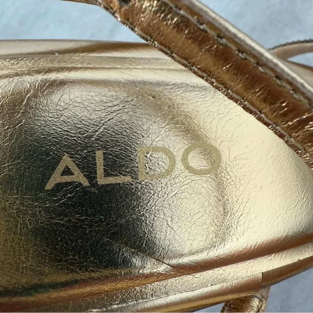 NWOT Women’s Aldo Melena Embellished Rhinestone Ankle Strap Shimmer Heels Size 9 - Picture 13 of 16